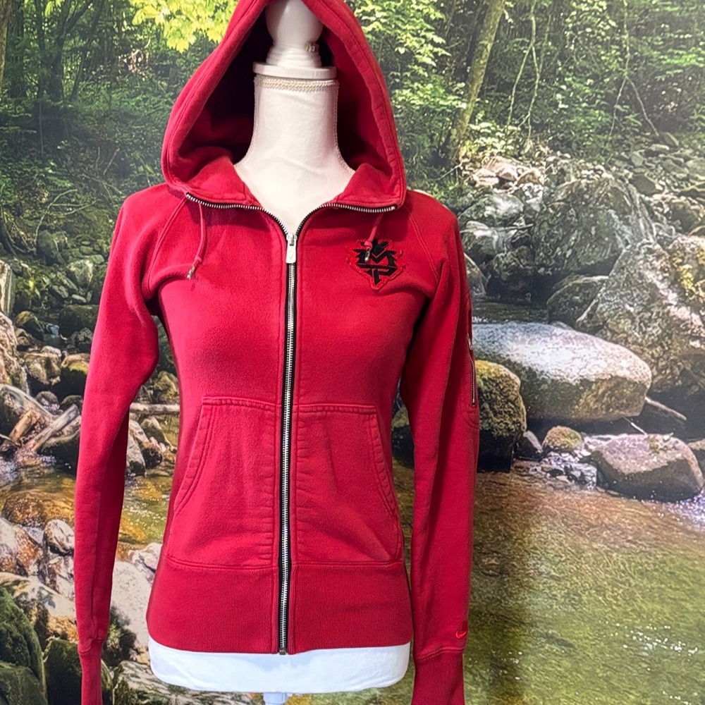 Nike Red Women's Zip-Up Hoodie